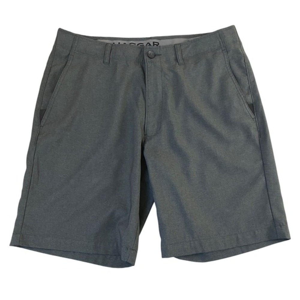 Haggar Mens Performance In Motion Golf Shorts 36 Gray Stretch Waist‎ Athleisure